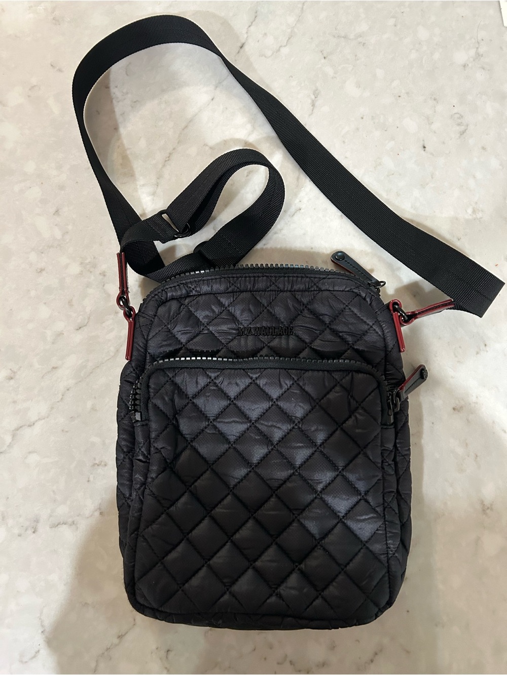 MZ Wallace Metro Quilted Crossbody Sling Bag - Black
